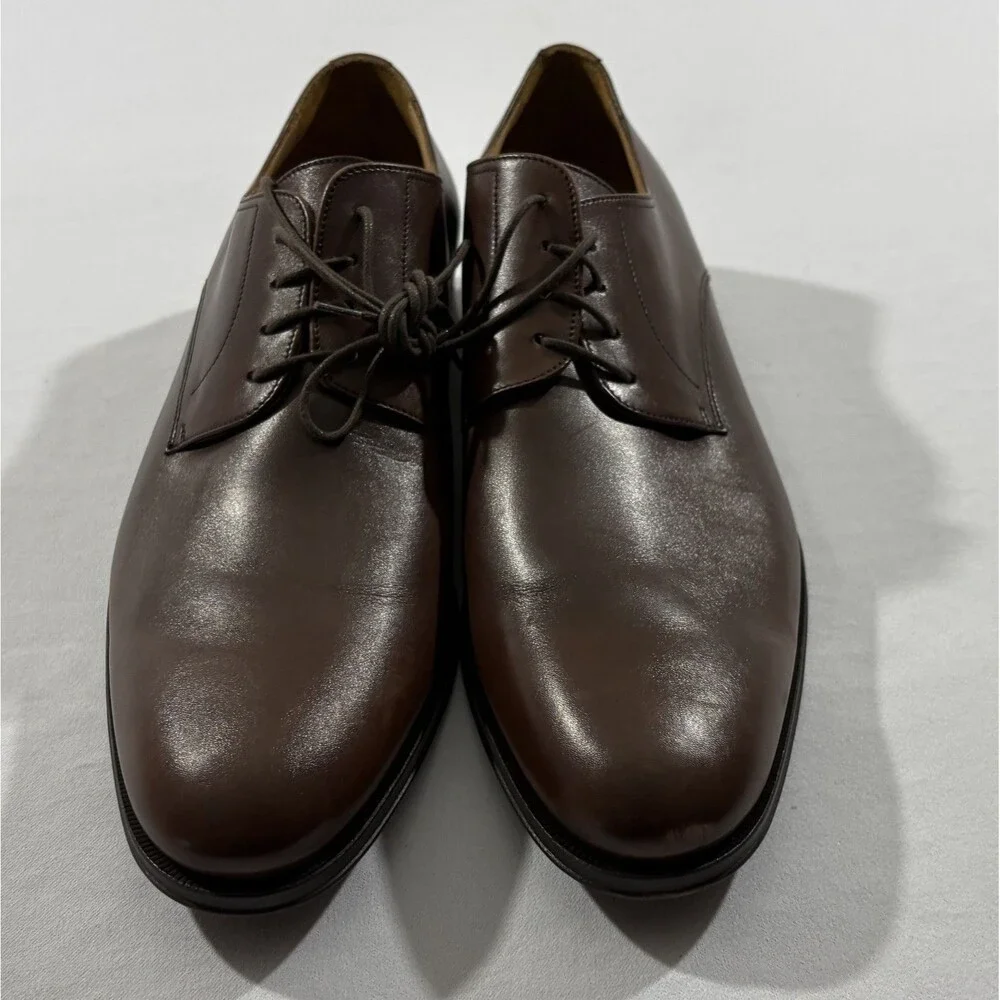 To Boot New York Adam Derrick Mens Brown Leather Derby Shoes 1299 Sz 10.5 Italy